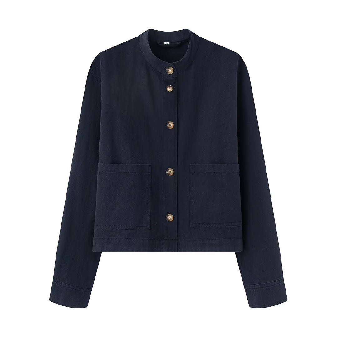 Damen Baumwolljacke mit Knopfleiste und praktischen Taschen Drune