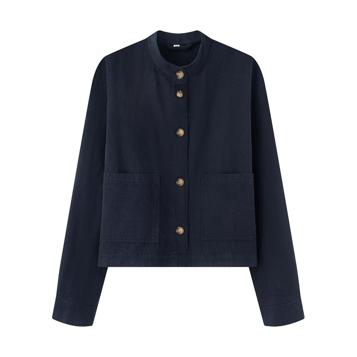 Damen Baumwolljacke mit Knopfleiste und praktischen Taschen Drune
