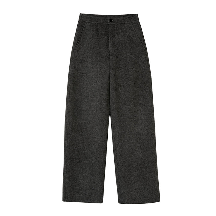 Damen High-Waist Palazzo-Hose mit weitem Bein und schlichter Bundverarbeitung Drune