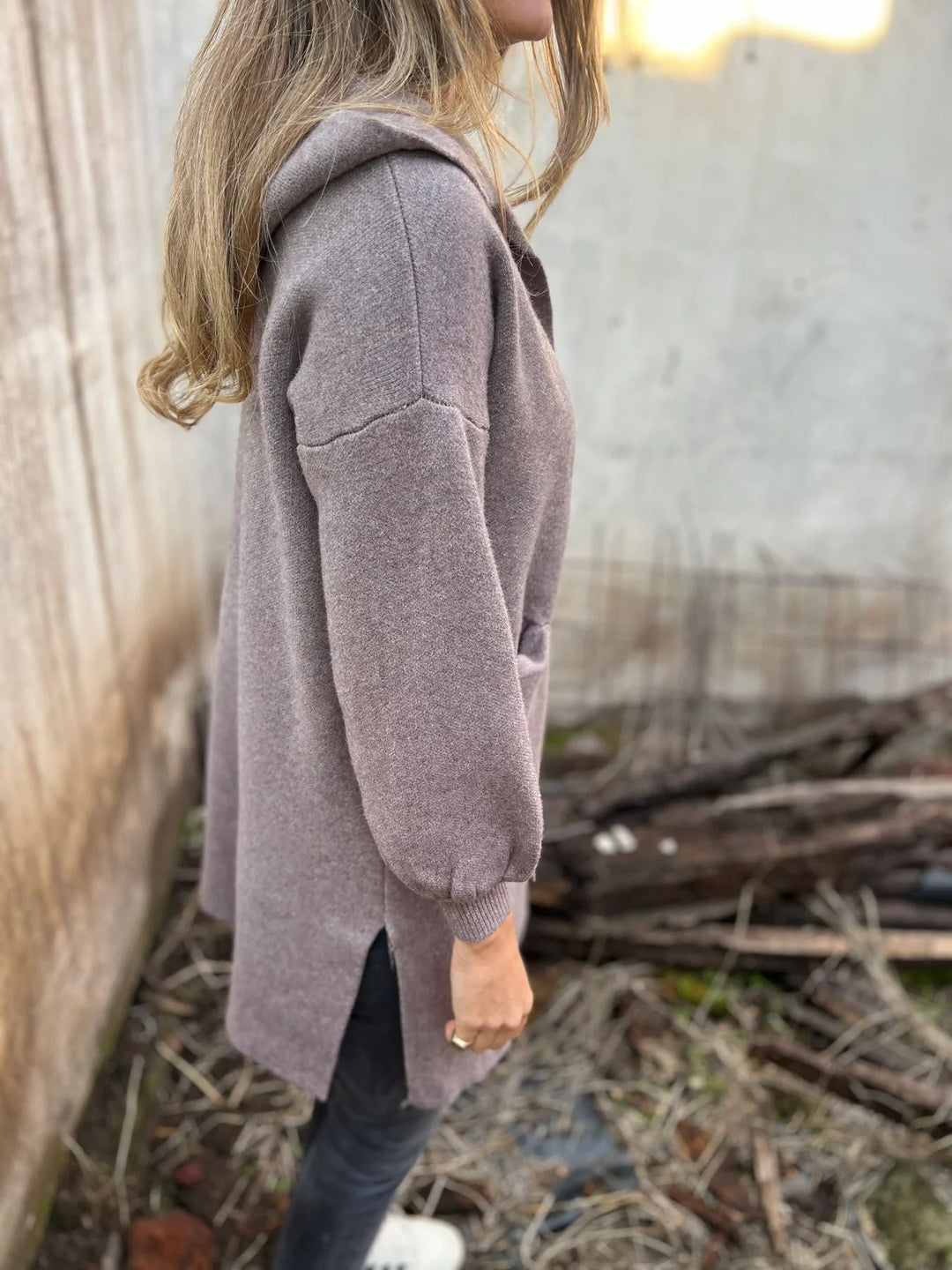 Drune | Wollene Taschenkapuzenmitteljacke