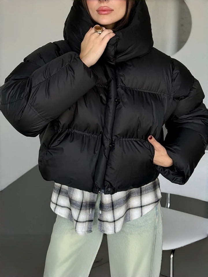 Damen Modische Kurzjacke mit Steppdetails