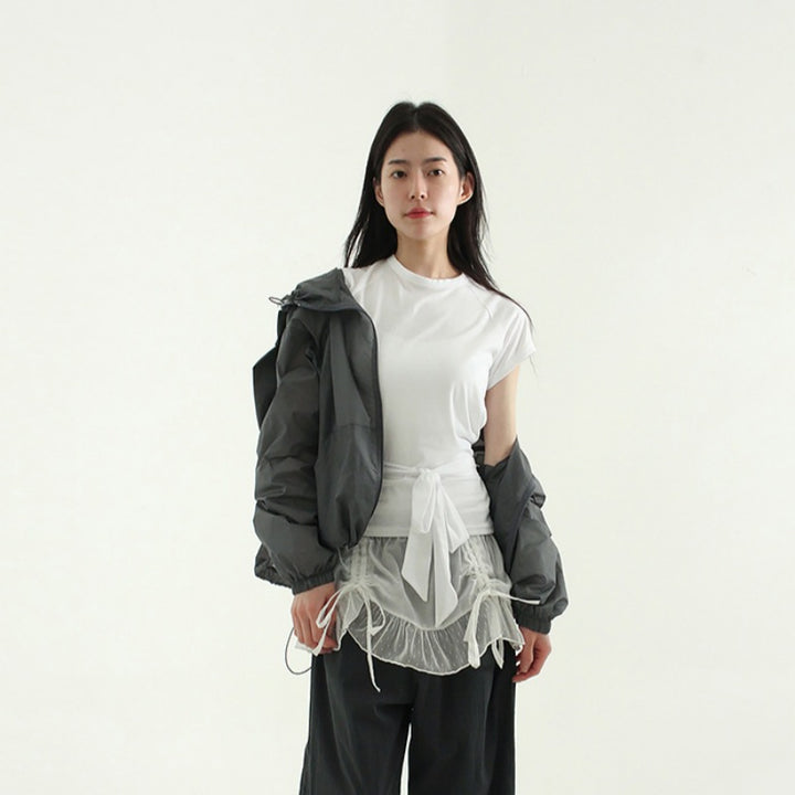 Damen Leichte Funktionsjacke mit Kapuze Drune