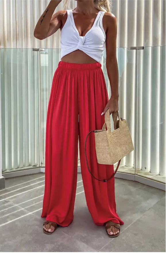 Damen Elegante und luftige Palazzo-Hose Drune