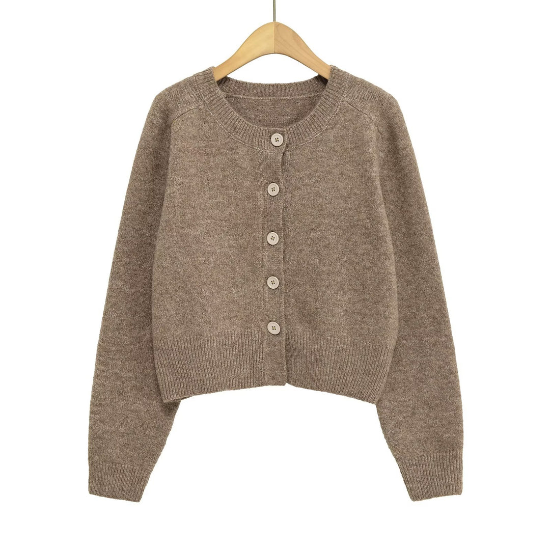 Damen Modischer Strickcardigan mit schickem Knopfverschluss Drune
