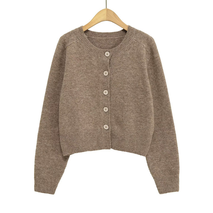 Damen Modischer Strickcardigan mit schickem Knopfverschluss Drune