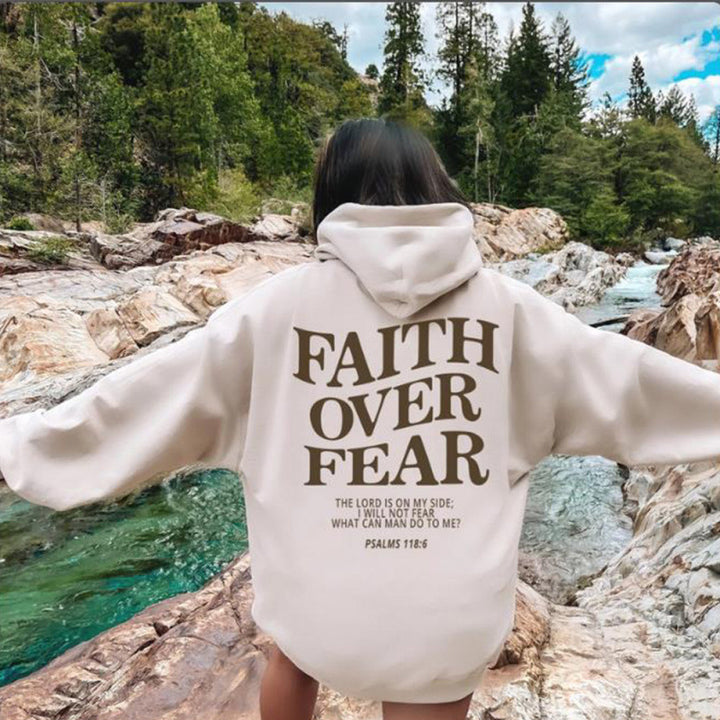 Damen Kapuzenpullover mit inspirierendem Schriftzug und hochwertiger Baumwolle Drune