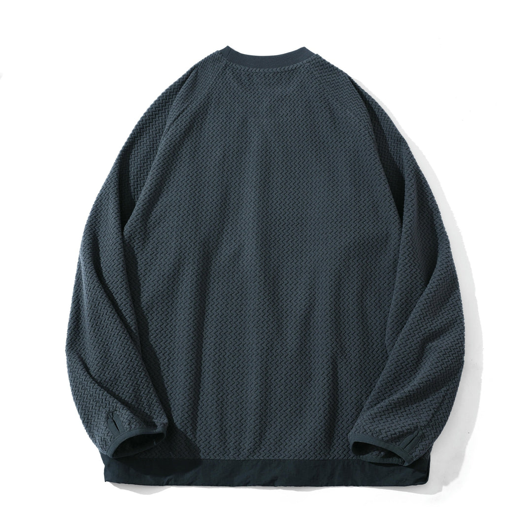Unisex Strukturiertes Waffel‑Sweatshirt mit Brustzipptasche Drune