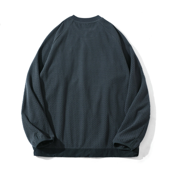 Unisex Strukturiertes Waffel‑Sweatshirt mit Brustzipptasche Drune