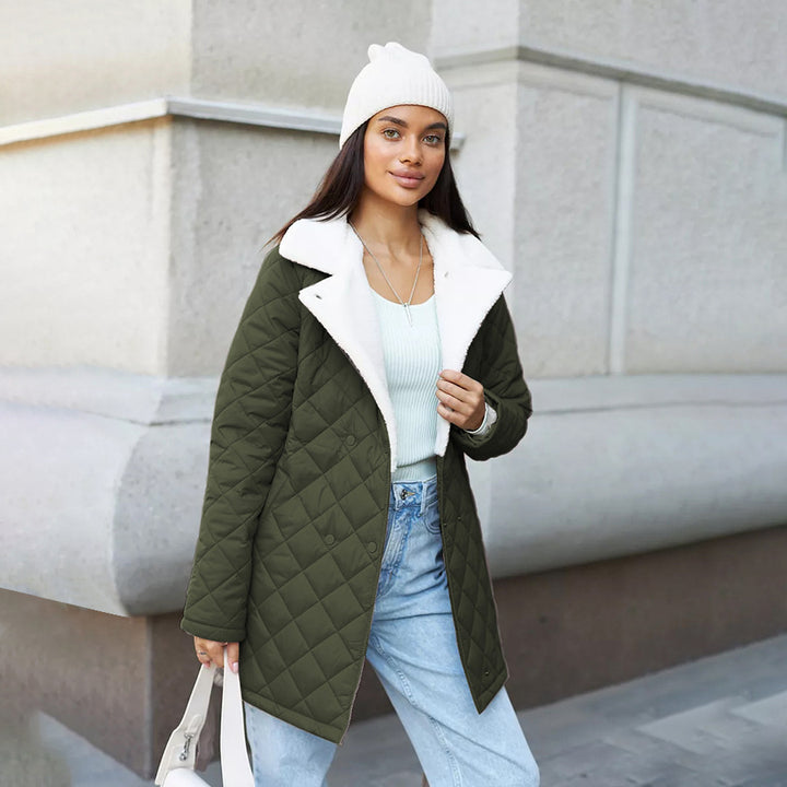 Damen gesteppte Wolljacke Drune