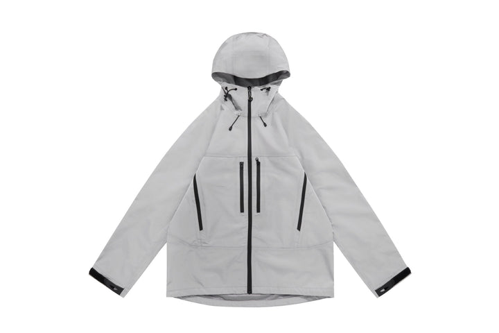 Unisex Technische Kapuzen-Outdoorjacke mit getapten Reißverschlüssen Drune