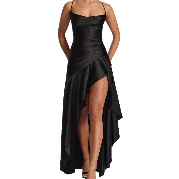 Damen schickes Abendkleid mit hohem Schlitz Drune