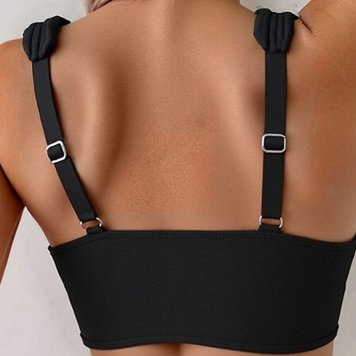 Damen Crop-Bikini-Set mit breiten Trägern Drune