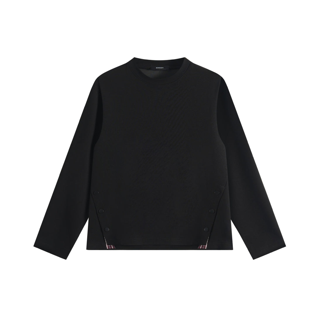 Unisex Oversize-Sweatshirt mit seitlichen Druckknopfleisten und Rundhals Drune