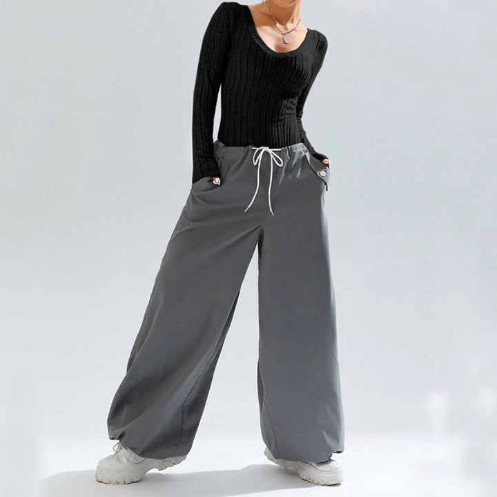 Damen Strickoberteil mit V-Ausschnitt und langem Arm Drune