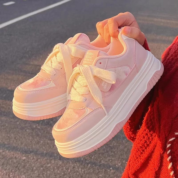 Damen Trendige Plateau-Sneaker mit komfortabler Dämpfung und modischer Silhouette Drune