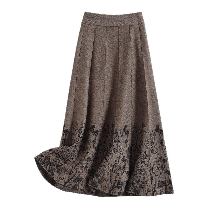 Damen Eleganter Maxirock mit floralem Muster Drune
