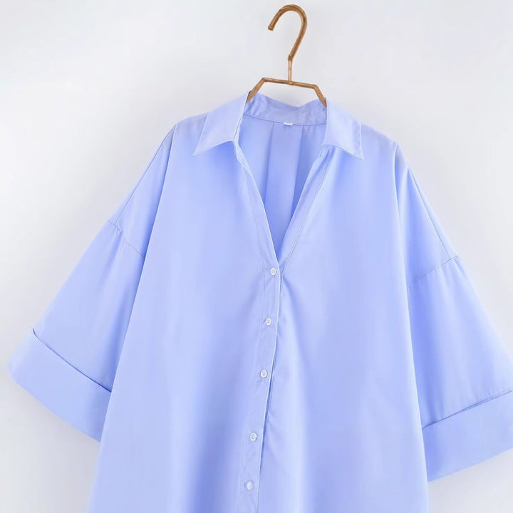 Damen Bluse mit oversized Schnitt und schickem Revers Drune