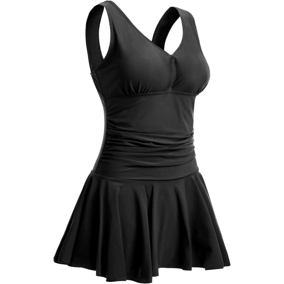 Damen Badeanzug mit Rüschendetails und frischem Kirschmuster Drune