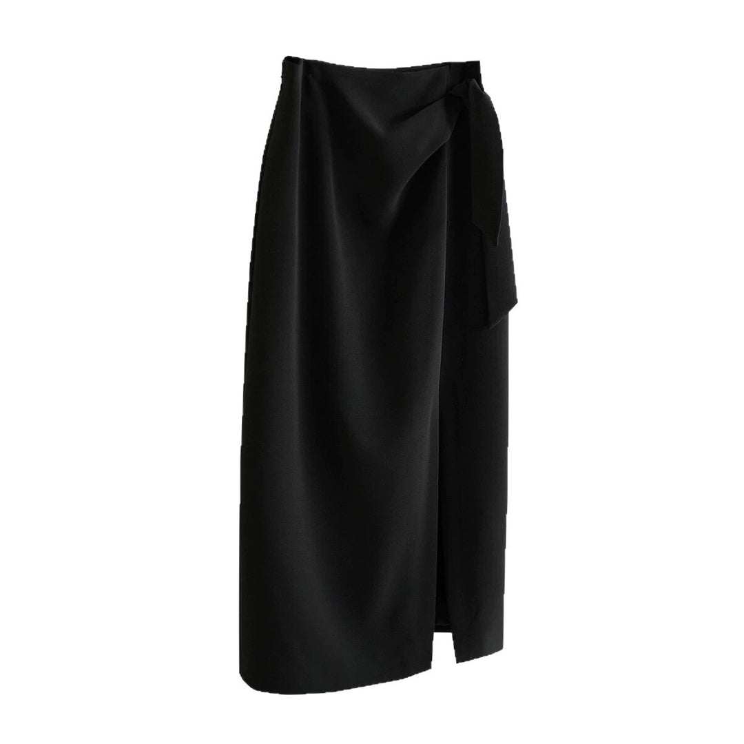 Damen Eleganter Wickelrock mit Taillenbindung Drune
