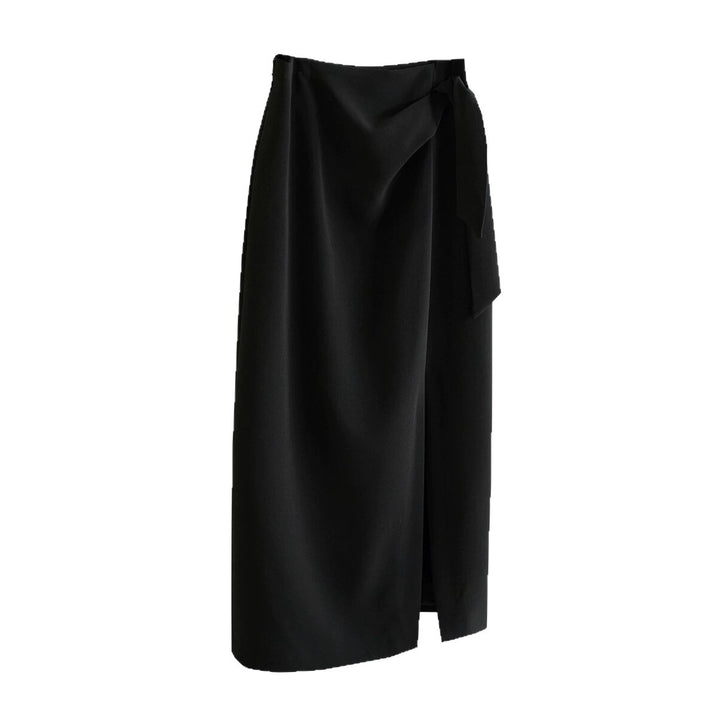 Damen Eleganter Wickelrock mit Taillenbindung Drune