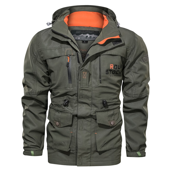 Herren nan wasserfeste und winddichte Outdoorparka mit abnehmbarer Kapuze Drune