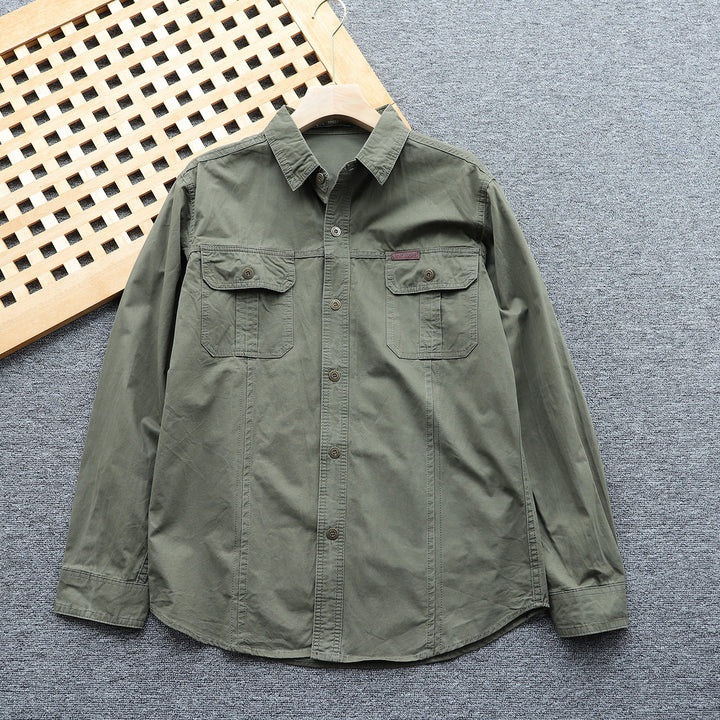 Herren Utility-Hemdjacke mit Brustklappen und verstärkten Nähten Drune