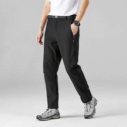 Herren Softshell-Trekkinghose mit ergonomischen Knien, elastischem Bund und Reißverschlusstaschen Drune