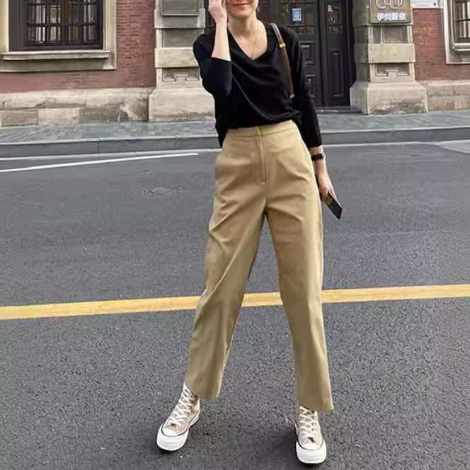 Damen Bequeme und elegante Chino-Hose Drune