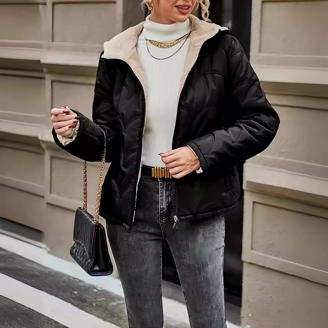 Damen platzsparende und warme Winterjacke Drune