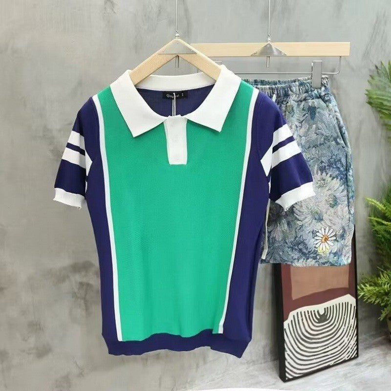 Damen Polo-Basic-Bluse mit sportlichem Retro-Design Drune