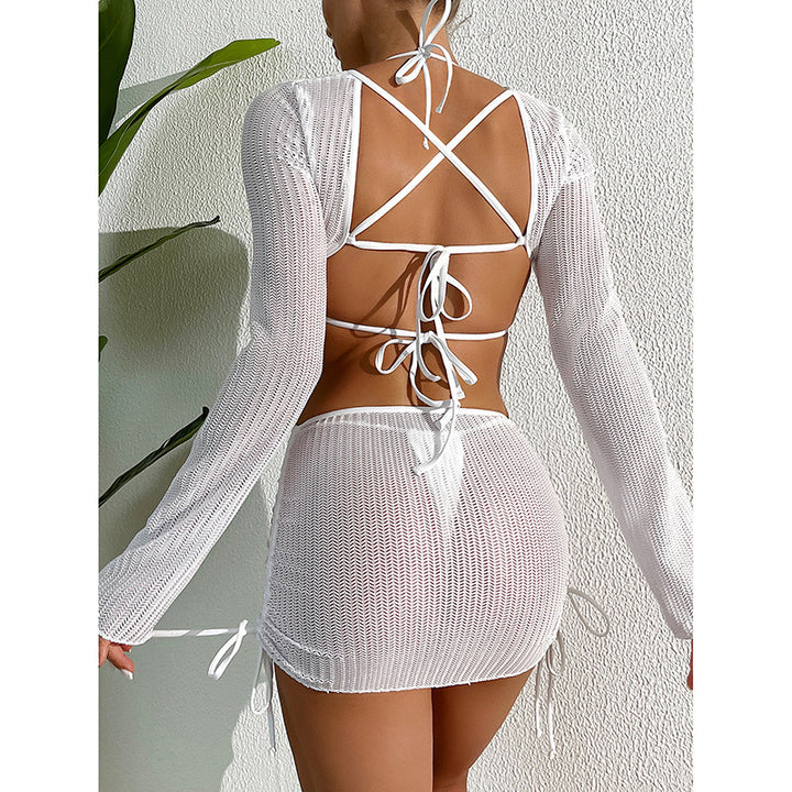Damen Cut-Out Strandkleid Drune