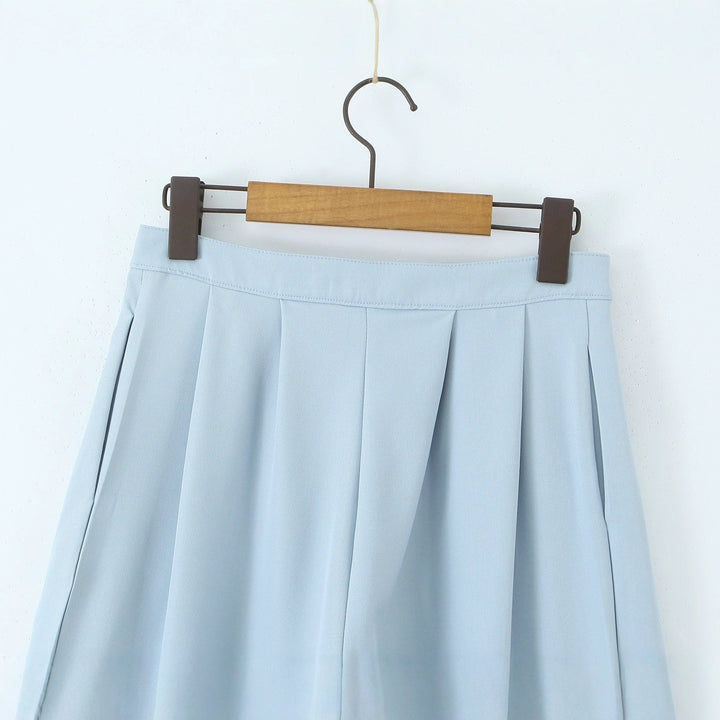 Damen Weite, elegante Hose mit Bundfalten Drune