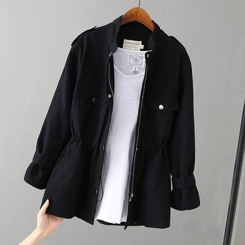 Damen Modische Utility-Jacke Drune