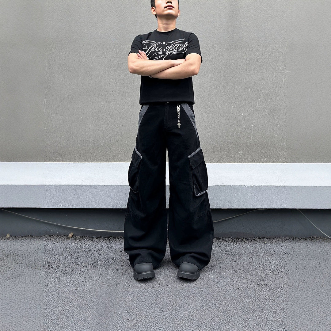 Herren Modische Baggy Cargo-Hose Drune