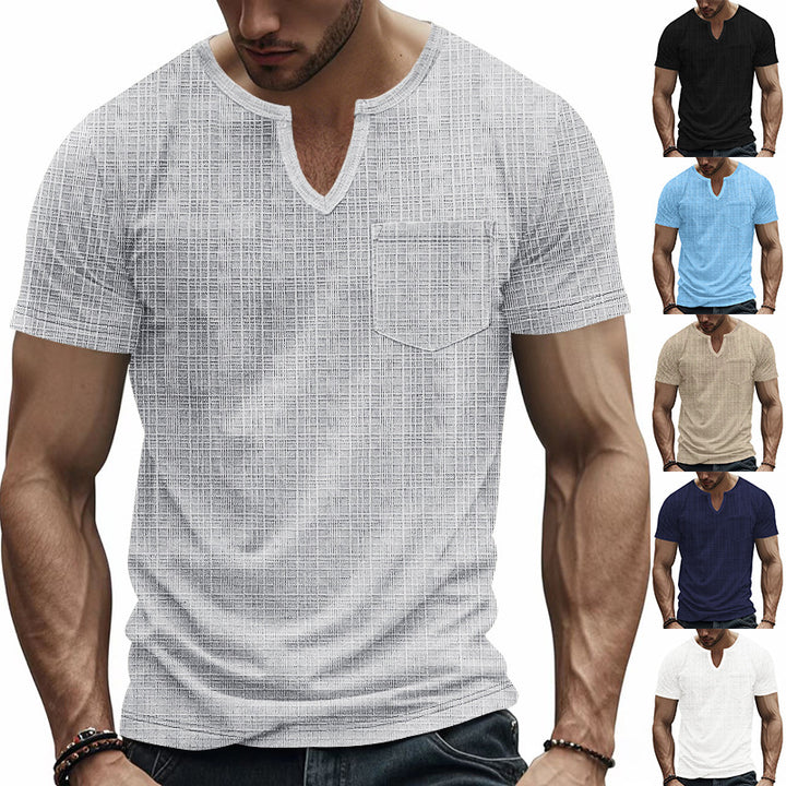 Herren Kurzarmshirt mit Struktur und Brusttasche Drune