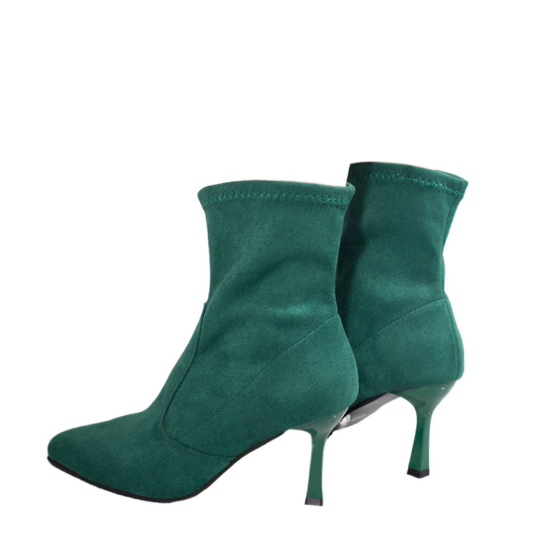 Damen Elegante Stiefeletten mit transparentem Absatz Drune