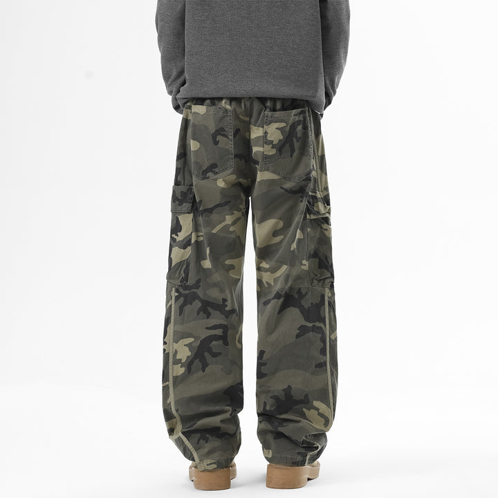 Herren Cargohose mit elastischem Bund, Tunnelzug und Mehrfach‑Taschen Drune