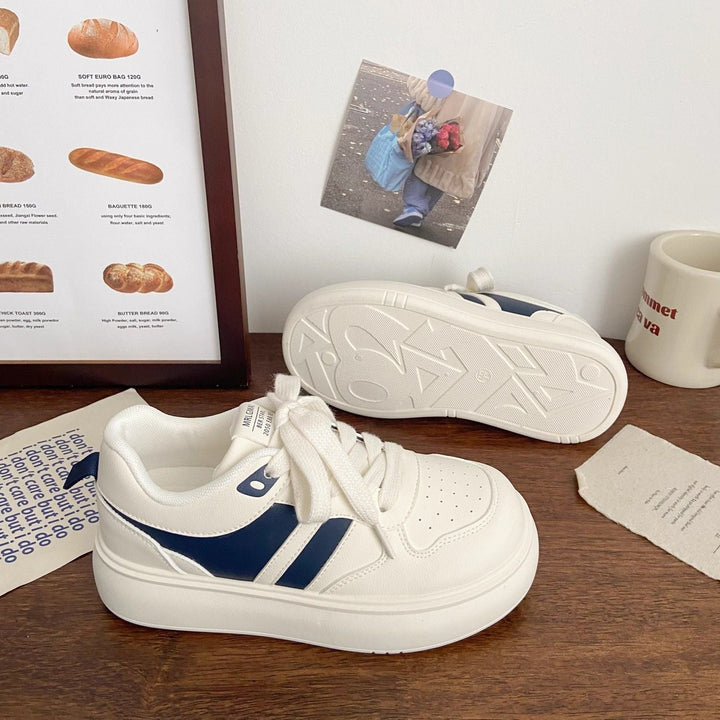 Damen modische Plateau-Sneaker mit stylischen Kontraststreifen Drune