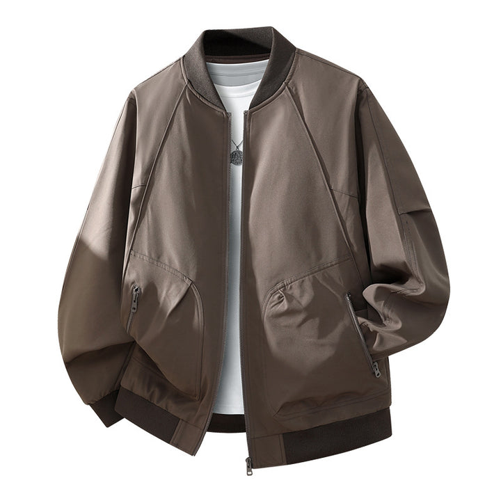 Herren Modische Bomberjacke mit Innenfutter Drune