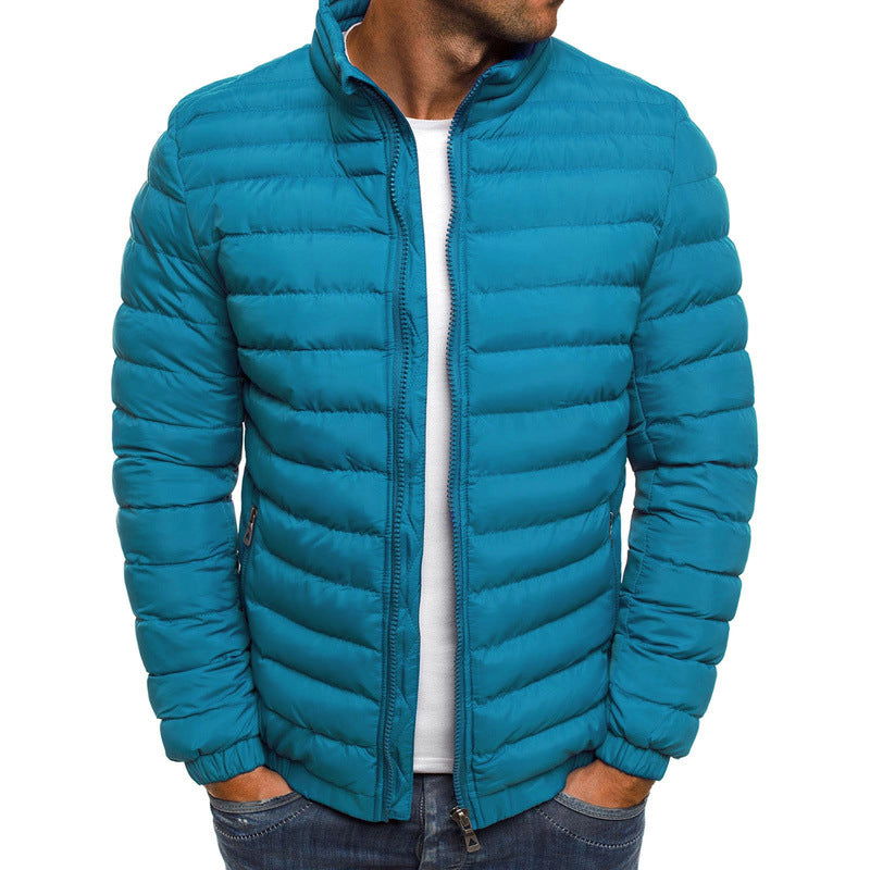 Herren leichte Steppjacke mit hohem Kragen und elastischen Bündchen Drune