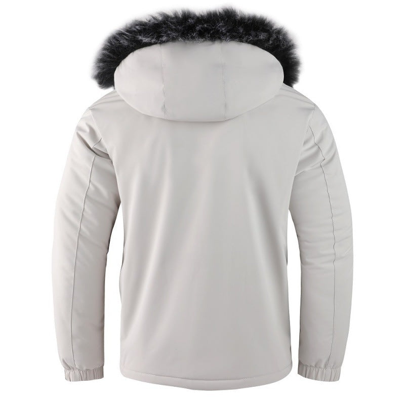 Herren Funktionsjacke mit Kunstfellkragen Drune