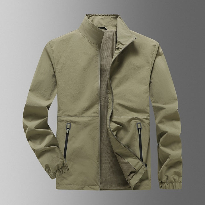 Herren Leichte Windjacke mit hohem Kragen Drune