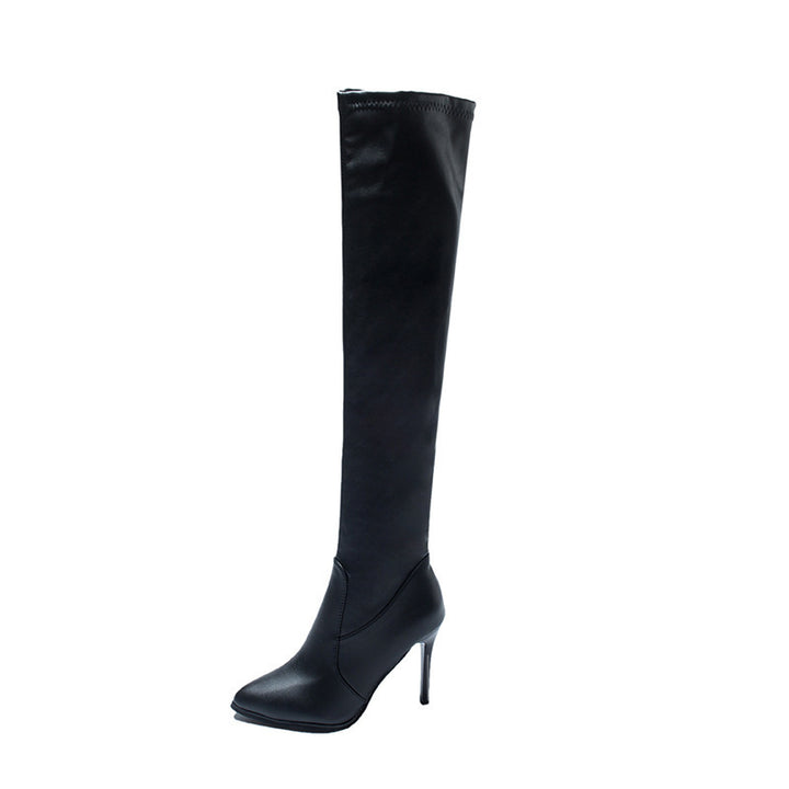 Damen Overknee-Stiefel mit elegantem Absatz und weichem Leder Drune