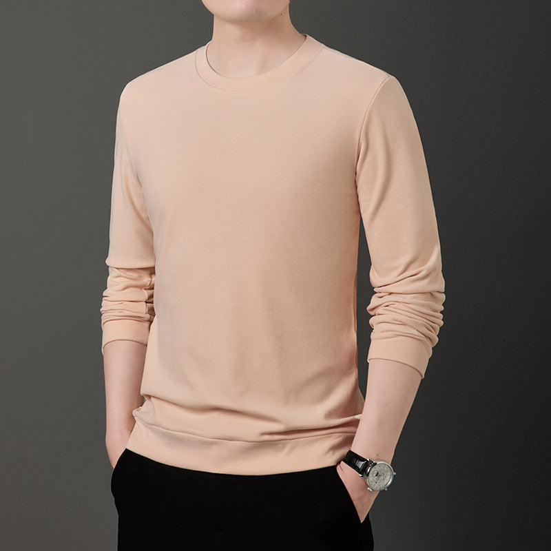 Herren Feiner Rundhals-Pullover aus leichtem Stretch-Strick mit schmaler Silhouette Drune