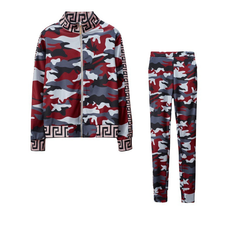Damen Sportanzug mit urbanem Leoparden-Muster und bequemen Details Drune