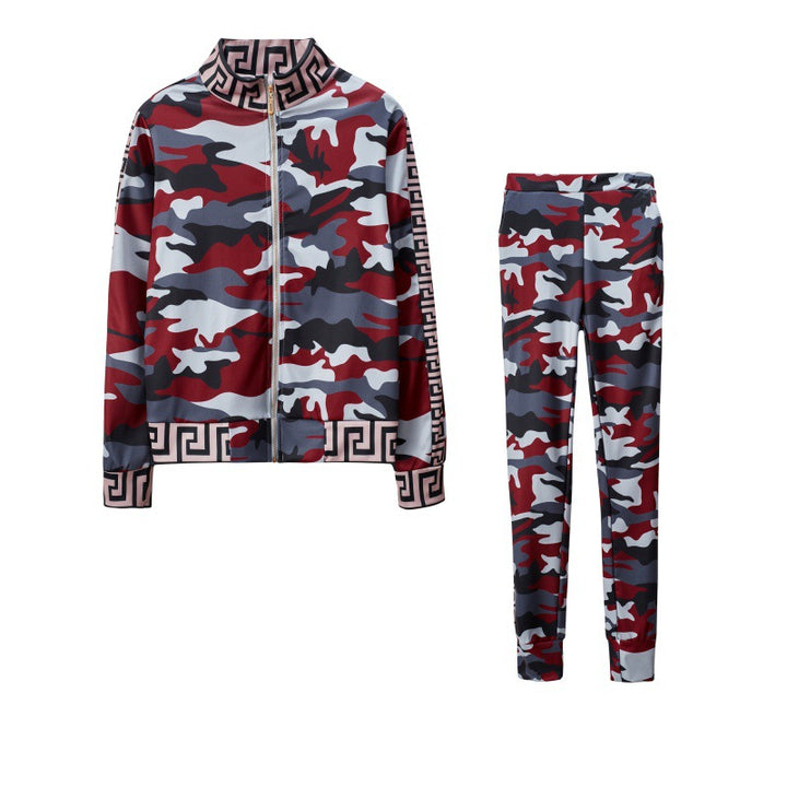 Damen Sportanzug mit urbanem Leoparden-Muster und bequemen Details Drune