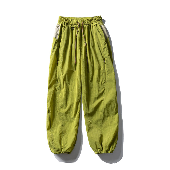 Herren Balloon-Silhouette Ripstop-Freizeit-Hose mit elastischem Tunnelzugbund, Zip-Taschen und D-Ring Drune