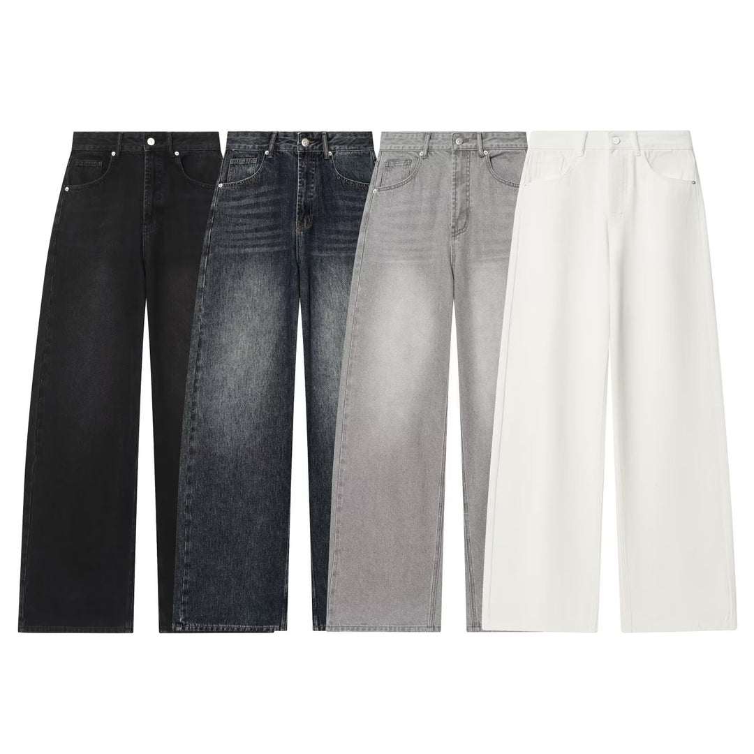 Damen Vintage High-Waist Wide-Leg Jeans mit authentischem Denim Drune
