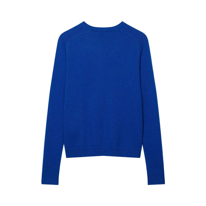Damen Feiner Strickcardigan mit Rundhals und Knopfleiste Drune