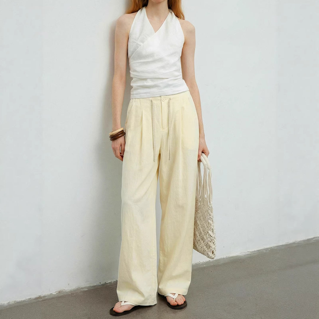 Damen Lockere Baumwollhose Drune
